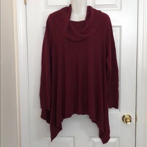 Super Comfortable Wine Colored Cowl Neck Sweater